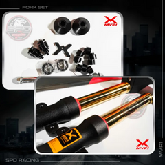 DHC- Forged Fork Set Heavy Duty Complete Set (RS Model)/ (Single Disc/ Double Disc)MVR1 for Y15/Y16 Fork -By Sea Courier Method 🚢📦