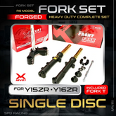 DHC- Forged Fork Set Heavy Duty Complete Set (RS Model)/ (Single Disc/ Double Disc)MVR1 for Y15/Y16 Fork -By Sea Courier Method 🚢📦