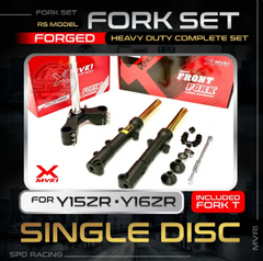 DHC- Forged Fork Set Heavy Duty Complete Set (RS Model)/ (Single Disc/ Double Disc)MVR1 for Y15/Y16 Fork -By Sea Courier Method 🚢📦