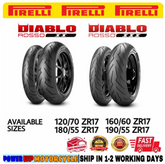 DHC- YEAR 2024 PIRELLI DIABLO ROSSO II III ROSSO 2 3 TIRE 120/70 ZR17 160/60 ZR17 180/55 ZR17 190/55 ZR 17 -By Sea Courier Method 🚢📦