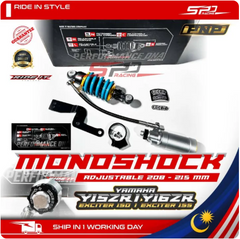 DHC- Monoshock With Tank Adjustable Y15 Y16 208mm-215mm Shock Absorber Y15ZR Y16ZR Adjustable Rebound And Compression -By Sea Courier Method 🚢📦