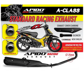 DHC- HONDA WAVE ALPHA 110 CX 110 standard RACING EXHAUST EKZOS EXZOS APIDO RACING pipe -By Sea Courier Method 🚢📦