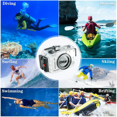 Seafrogs Professional 60M Waterproof Underwater Housing for Olympus TG7 (White) App -By Sea Courier Method 🚢📦