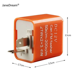 DHC- JaneDream 12V Motorcycle Double Signal Switch 2 Pin Adjustable Frequency LED Flasher Relay Light -By Sea Courier Method 🚢📦