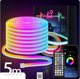 LED Neon Lighting Strip Multi-Color RGB Brightness Control + APP Music Sync Indoor Living Room Outdoor Waterproof Landscape Decoration EU-Plug -By Sea Courier Method 🚢📦