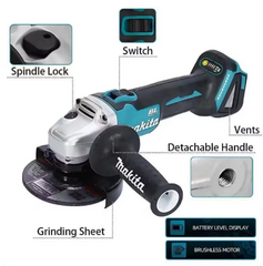 MAKITA Cordless Angle Grinder Cordless Grinder Portable Cutting Polishing Brushless Grinder Batteri Power Tools Machine -By Sea Courier Method 🚢📦