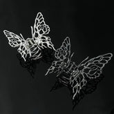 Bright Silver Geometric Butterfly Hair Clip
