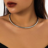 Gold Metal Chain Collar Necklace
