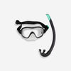 Adult’s SUBEA mask and snorkel snorkelling kit, 100 black