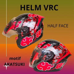 Norisk VRC 03 half face helmet original contemporary SNI adult helmet iridium silver visor Akatsuki Naruto kurama -By Sea Courier Method 🚢📦