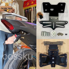 Y16ZR Y15ZR V1 V2 TAIL TIDY NUMBER PLATE HOLDER BRACKET WITH LED -By Sea Courier Method 🚢📦