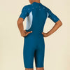 Boy’s Wetsuit Shorty 100 Short Sleeve Navy Blue/Blue