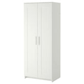 BRIMNES Wardrobe with 2 doors, white, 78x190 cm