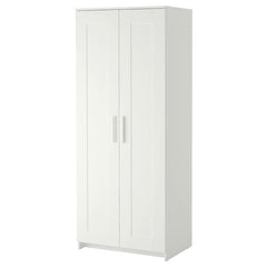 BRIMNES Wardrobe with 2 doors, white, 78x190 cm