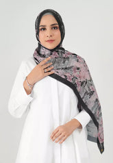 Buttonscarves The Malaya Satin Shawl Black