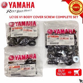 DHC- FULL SET! ORIGINAL LC135 Y15ZR Y125ZR Y100 WAVE EX5 SRL KRISS SS1 SS2 RS150 BODY COVER SCREW COVERSET SKRU EXHAUST SKRU -By Sea Courier Method 🚢📦