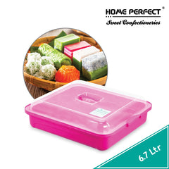 HOME PERFECT 3.4/6.7Ltr Caker Carrier W/Handle & Cover,Cake Keeper Server,Cake Container Tray, Bekas Kek,E-1039,E-1040 -By Sea Courier Method🚢📦