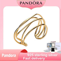 S925 sterling silver agent to purchase products birthday gift Organically Shaped Wired Open Bangle -By Sea Courier Method 🚢📦