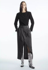 Deconstructed Wool Pencil Skirt