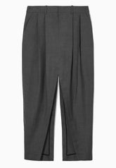 Deconstructed Wool Pencil Skirt