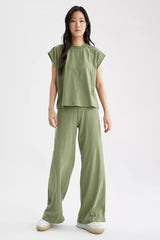 Loose Fit Culotte Joggers