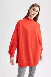 Half Turtleneck Long Sleeve Tunic