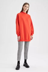 Half Turtleneck Long Sleeve Tunic