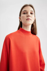 Half Turtleneck Long Sleeve Tunic