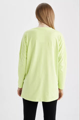 Long Sleeve Cotton Knitted Top