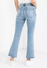Mid Rise Baby Boot Jeans with Washwell