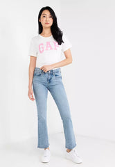 Mid Rise Baby Boot Jeans with Washwell