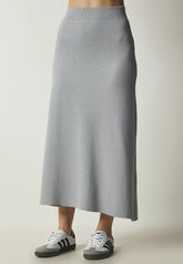 Corded Knitwear Skirt