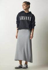 Corded Knitwear Skirt