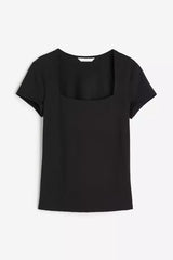 Square-neck top