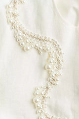 Bead-embellished linen jacket