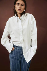 Crease-leg denim trousers