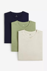 3-pack Regular Fit T-shirts Beige