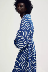 Balloon-sleeved maxi dress