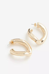 Twisted hoop earrings