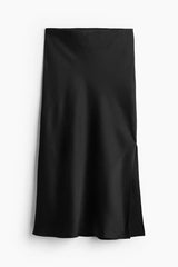 Crêpe satin skirt