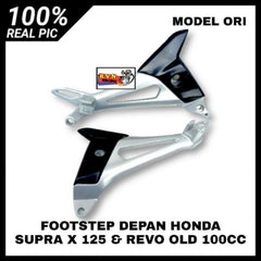 Footstep FUSTEP BOSTEP POSTEB Rear Footrest HONDA SUPRA X 125 NEW SILVER MODEL ORI -By Sea Courier Method 🚢📦