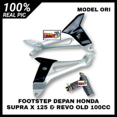 Footstep FUSTEP BOSTEP POSTEB Rear Footrest HONDA SUPRA X 125 NEW SILVER MODEL ORI -By Sea Courier Method 🚢📦