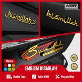Nsa Emblem Bismillah Embossed Bismillah Sticker 1PCS Motorcycle Accessories BEAT VARIO PCX ADV NMAX Bismillah Writing Embossed Acrylic Bismillah Motorcycle Emblem -By Sea Courier Method 🚢📦