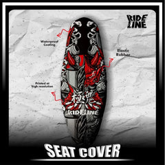 Rideline devil helmet - full print waterproof anti-cat claw motorbike seat cover -By Sea Courier Method 🚢📦