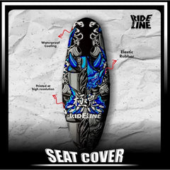 Rideline devil helmet - full print waterproof anti-cat claw motorbike seat cover -By Sea Courier Method 🚢📦