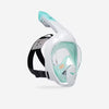 Kids’ Easybreath snorkelling surface mask XS (ages 6-10) NO BAG aquamarine green