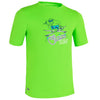 Kids’ surfing anti-uv printed water t-shirt - green