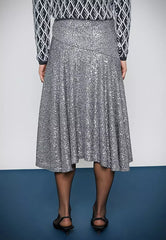 Melis Ağazat x KOTON Sequin A-Line Midi Skirt