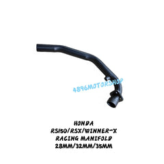 STANDARD BLACK RACING MANIFUL MANIFOLD RS150 V1 V2 RSX WINNER-X 28MM 32MM 35MM EXHAUST PIPE EKZOS PAIP WITH BRACKET