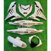 DHC- Coverset Y15 Y15ZR V1/V2 White Cover Stripe Custom Monster Gold Siap Tampal -By Sea Courier Method 🚢📦